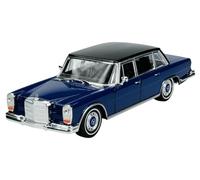 Welly Modello Auto Compatibile con 1963 Mercedes-Benz 600 W100 Blu 1/24 1:24 Metallo Modello Auto Die Cast Nuovo in Scatola