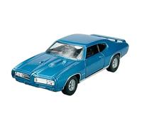 Welly modello auto compatibile con 1969 Pontiac GTO Coupé Blu ca 1/34-1/39 Metal Model Auto Die Cast Nuovo in scatola