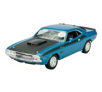 Welly Modello Auto Compatibile con 1970 Dodge Challenger T/A Blu 1/24 1:24 Metallo Modello Auto Il Cast Nuovo in Scatola