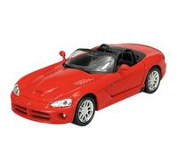 Welly Modello Auto Compatibile con 2003 Dodge Viper SRT-10 Rosso Aperto Cabrio ca 1/34-1/39 Metal Model Auto Die Cast Nuovo in scatola 42345