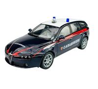 Welly Modello Auto Compatibile con Alfa Romeo 159 Sportwagon Carabinieri Nero ca 1/24 1:24 Metallo Modello Auto Il Cast Nuovo in Scatola