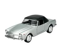 Welly Modello Auto Compatibile con Alfa Romeo Spider 1960 2600 Argento con Soft Top Cabrio 1961-1969 ca 1/34-1/39 Metal Model Auto Die Cast Nuovo in scatola