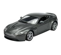 Welly Modello Auto Compatibile con Aston Martin V12 Vantage 2010 Argento 1/24 1:24 Metallo Modello Auto The Cast Nuovo in Scatola 24017