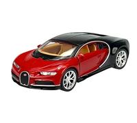 Welly Modello Auto Compatibile con Bugatti Chiron Coupé Rosso 2016 ca 1/34-1/39 Metal Model Auto Die Cast Nuovo in Scatola