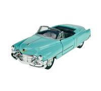 Welly Modello Auto Compatibile con Cadillac Eldorado Cabrio Aperto Blu 1953 - 1966 ca 1/34 - 1/39 Metal Model Auto Die Cast Nuovo in scatola