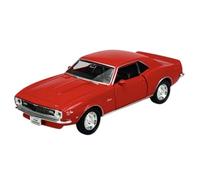 Welly modello auto compatibile con Chevrolet Chevy Camaro Z28 Coupe rosso 1968 ca 1/34-1/39 Metal Model Auto Die Cast Nuovo in scatola
