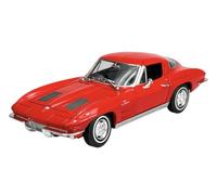 Welly modello auto compatibile con Chevrolet Chevy Corvette C2 Stingray Coupe rosso 1962 - 1967 ca 1/24 1:24 metallo modello auto The Cast nuovo in scatola 24073