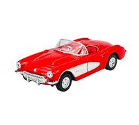 Welly Modello Auto Compatibile con Chevrolet Corvette C1 Cabrio Rosso Aperto 1953 - 1962 ca 1/34 - 1/39 Metal Model Auto Die Cast Nuovo in scatola