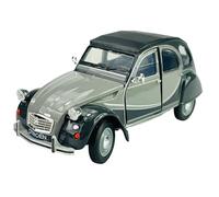 Welly Modello Auto Compatibile con Citroen 2cv Nero Grigio Charleston 6 Anatra 1949-1990 ca 1/24 1:24 Metallo Modello Auto The Cast Nuovo in Scatola
