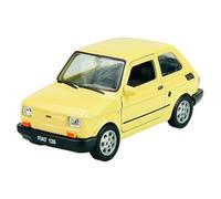 Welly Modello Auto Compatibile con FIAT 126 Beige Equivalente Polski FIAT 126p 1972-2000 1/34-1/39 Metal Model Auto Die Cast Nuovo in scatola