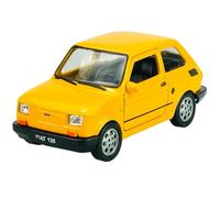 Welly Modello Auto Compatibile con FIAT 126 Giallo Equivalente Polski FIAT 126p 1972-2000 1/34-1/39 Metal Model Auto Die Cast Nuovo in scatola