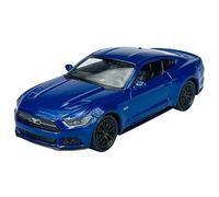 Welly modello auto compatibile con Ford Mustang VI Coupé Blu dal 2014 ca 1/34-1/39 Metal Model Auto Die Cast Nuovo in scatola