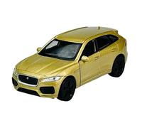 Welly modello auto compatibile con Jaguar F-Pace X761 SUV Gold dal 2016 ca 1/34-1/39 Metal Model Auto Die Cast Nuovo in scatola