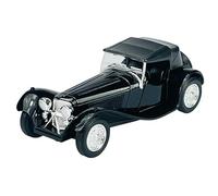 Welly Modello Auto Compatibile con Jaguar SS 100 Nero con Soft Top Cabrio 1935-1940 1/34-1/39 Metal Model Auto Die Cast Nuovo in scatola