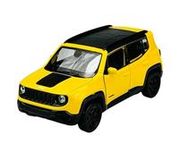 Welly Modello Auto Compatibile con Jeep Renegade Trailhawk 2017 Giallo ca 1/34-1/39 Metal Model Auto Die Cast Nuovo in scatola