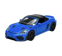 Welly modello auto compatibile con Porsche 718 Spyder RS con tetto blu ca 1/34-1/39 Metal Model Auto Die Cast Nuovo in scatola