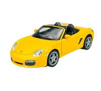 Welly Modello Auto Compatibile con Porsche Boxster Boxter S 987 Cabrio Aperto Giallo 2004-2012 1/24 1:24 Metallo Modello Auto Il Cast Nuovo in Scatola