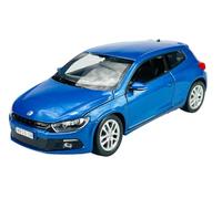 Welly Modello Auto Compatibile con Volkswagen Scirocco Coupé Blu 3° Generazione Tipo 13 Dal 2008 ca 1:24 1/24 Metallo Modello Auto Il Cast Nuovo In Scatola