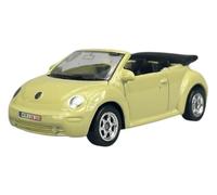 Welly modello auto compatibile con VW Volkswagen New Beetle Convertible Giallo ca 1/60-1/64 1:60 7cm Metal Model Auto Die Cast Nuovo in scatola