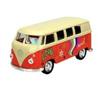 Welly Modello Auto Compatibile con VW Volkswagen Transporter T1 Arancione con tetto bianco Samba Bully Bus 1950-1967 1/34-1/39 Metal Model Auto Die Cast 49764