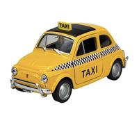Welly Modello Auto Compatibile con Welly FIAT Nuova 500 Taxi 1957-1975 ca 1/34-1/39 Metal Model Auto Die Cast Nuovo in scatola 43606