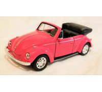 Welly - Modello In Scala 1:38 Volkswagen Beetle Cabriolet Rosa (BBWE42344DP)
