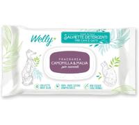 welly salviette detergenti per cuccioli camomilla & malva 40 pezzi