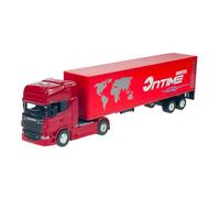 Welly Scania Serie R R730 V8 Rosso Rimorchio Sella Ontime Logistics Dal 2005 Camion 1/64 Metal Modello Auto Die Cast Nuovo in scatola 68022