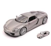 Welly WE24055HGY PORSCHE 918 SPYDER HARD TOP 2013 SILVER 1:24 Modellino
