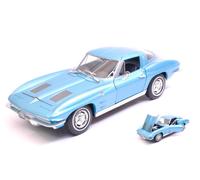 Welly WE24073M CHEVROLET CORVETTE C2 METALLIC BLUE 1:24 Modellino