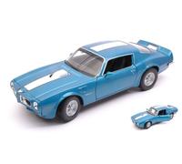 Welly WE24075B PONTIAC FIREBIRD TRANS AM 1972 BLUE W/WHITE STRIPE 1:24-27 Modell