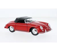WELLY WE24106HR PORSCHE 356 A SPEEDSTER CLOSED RED 1:24 Modellino