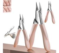 Welnax Nailpro Guard, Designed for Ingrown and Thick Nails, Welnax Nail Clippers, Ultra-Thin Sharp Stainless Steel Blades, for Ergonomic Non-Slip Handle (Pink,3pcs)