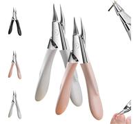 Welnax Nailpro Guard, Designed for Ingrown and Thick Nails, Welnax Nail Clippers, Ultra-Thin Sharp Stainless Steel Blades, Non-Slip Handle, for All Nail Types (White+Pink)
