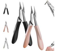 Welnax Nailpro Guard, Designed for Ingrown and Thick Nails, Welnax Nail Clippers, Ultra-Thin Sharp Stainless Steel Blades, Non-Slip Handle, for All Nail Types (Black+Pink)