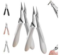 Welnax Nailpro Guard, Designed for Ingrown and Thick Nails, Welnax Nail Clippers, Ultra-Thin Sharp Stainless Steel Blades, Non-Slip Handle, for All Nail Types (White*2)