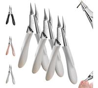 Welnax Nailpro Guard, Designed for Ingrown and Thick Nails, Welnax Nail Clippers, Ultra-Thin Sharp Stainless Steel Blades, Non-Slip Handle, for All Nail Types (White*3)