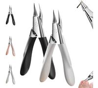 Welnax Nailpro Guard, Designed for Ingrown and Thick Nails, Welnax Nail Clippers, Ultra-Thin Sharp Stainless Steel Blades, Non-Slip Handle, for All Nail Types (Black+White)
