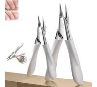 Welnax Nailpro Guard, Designed for Ingrown and Thick Nails, Welnax Nail Clippers, Ultra-Thin Sharp Stainless Steel Blades, for Ergonomic Non-Slip Handle (White,2pcs)