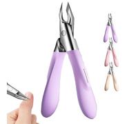 Welnax Nailpro Guard, Welnax Nailpro Guard Clippers, Designed for Ingrown and Thick Nails, Ergonomic Non-Slip Handle, Portable Sharp Stainless Steel Nail Clippers, for All Nail Types (Purple)