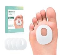 Welnove 84Pcs Cuscinetto per calli con adesivo autoadesivo resistente all'acqua, tallone e dita dei piedi da sfregamento e attrito, sollievo dal dolore dalla pressione delle scarpe - Bianco