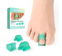 Welnove Correttore per dita a martello, confezione da 6 stecche per dita dei piedi, in morbido gel, per riallineare le dita piegate, arricciate, storte, artigliate, a martello, per uomini e donne, 3
