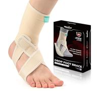 Welnove Drop Foot Brace for Walking, AFO Ankle Brace with Arch Support ,Relieve The Instabilità of Lower Limbs by Foot Drop, MS, TBI, Spinal Cord Injury, Cerebral Palsy (right, beige)