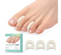 Welnove Foam Toe Separators - 80 Pack Toe Spacers for Corn, Blister, and Hammer Toe Relief - Breathable, Adhesive Options for Pain from Bunions, Toe Overlap, and Corns(1/4 Inch)