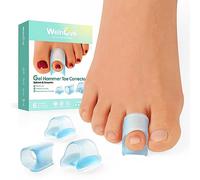 Welnove Hammertoe Corrector - 6 PCS Toe Splints Realign Bent, Curled, Crooked, Claw, Hammer Toes - Toe Straighteners for Men and Women - Blue