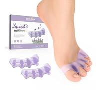 Welnove Separatori per le dita dei piedi per le donne - Distanziatori per le dita dei piedi con estratto di lavanda - Confezione da 4 pz