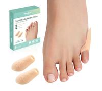 Welnove Tailor's Bunion Corrector Pads - 8 Pack Pinky Toe Protector, Bunion Corrector with Separator for Women Men, Gel Bunion Shield for Foot Pain Relief, Beige(Regular Pads)