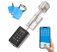 WELOCK Serratura Smart P51 con Password,Carte RFID e Bluetooth APP,Serratura Elettronica WiFi,serratura porta blindata livello di impermeabilità IP65,Cilindro 30x30 per porte da 30 a 70mm,Smart lock