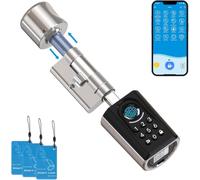 WELOCK ToucA51 Serratura Intelligente Smart,Serratura Elettronica con Impronta Digitale,Codice,Scheda RFID,APP Bluetooth,Compatibile Porta Blindata,Senza Chiave,Ideale B&B e Appartamenti(Porte 30-70mm