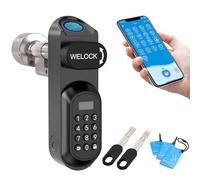 WELOCK U81 Smart Lock,Serratura Smart Impronta Digitale con Password,Carta RFID,APP e WiFi,Serratura Elettronica Impermeabile IP65,serratura porta blindata Facile Installazione per porte da 50-90mm